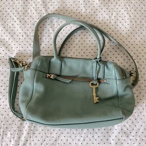 Mint Fossil Leather Bag